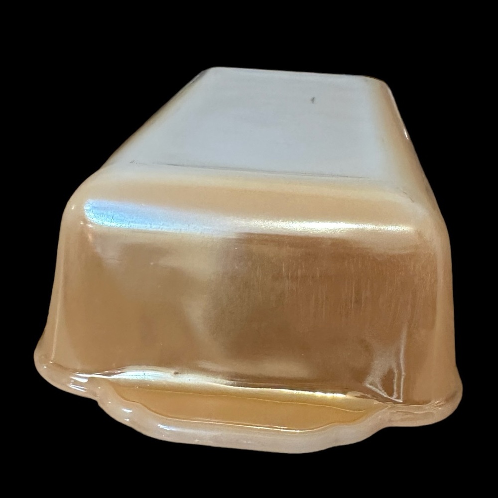 GUC Fire-king Peach Lustre Loaf Baking Dish # 409
